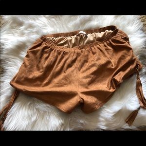 Brown Suede Dance & Marvel Shorts